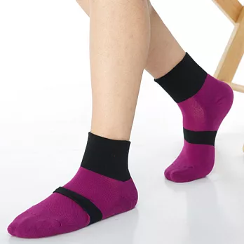【KEROPPA】可諾帕無痕足弓運動機能男襪x2雙C98008紫紅C98008紫紅