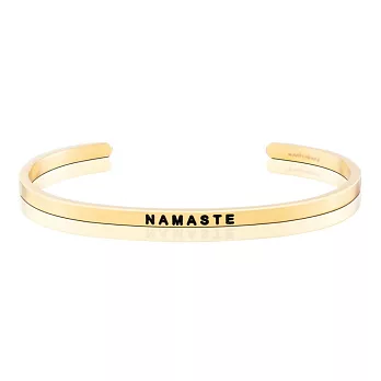 MANTRABAND 美國悄悄話手環 Namaste 虔誠致意 金色