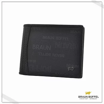 【BRAUN BUFFEL‧德國小金牛】 - 飛行系列十卡短夾- 黑色