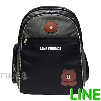 LINE FRIENDS 高級精緻護脊書包(三色)黑色