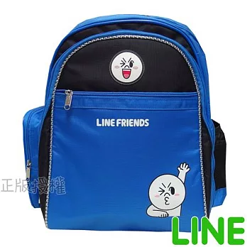 LINE FRIENDS 高級精緻護脊書包(三色)藍色