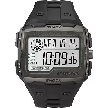 【TIMEX】天美時EXPEDITION SHOCK戶外系列多功能電子腕錶 (黑 TXT4B02500)