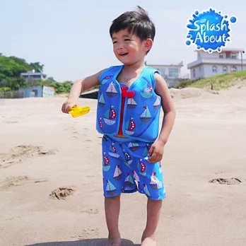 潑寶 Splash About - Happy Nappy Board Shorts 嬰兒抗UV海灘尿布褲 L 普普風帆船
