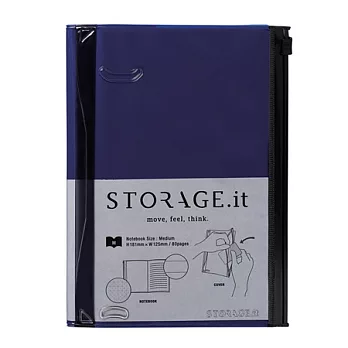 MARK’S STORAGE.it 收納筆記本(中)/藍色ST1-NB45-C