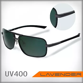 Lavender(鋁鎂合金)彈簧腳偏光片太陽眼鏡H7898C1-鐵灰