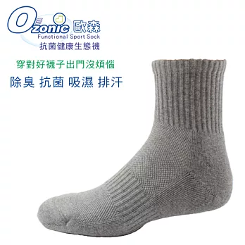 歐森健康除臭襪~~保暖除臭吸濕排汗 (五入) 可任選 - 灰色運動襪