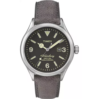 【TIMEX 】天美時經典潮流腕錶Waterbury系列 (黑面/深咖啡帶 TXT2P75000)