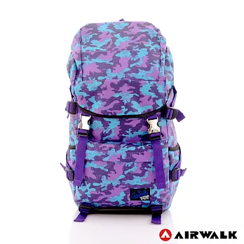 AIRWALK - 叢林變裝 迷彩束口越野功能後背包 紫迷彩