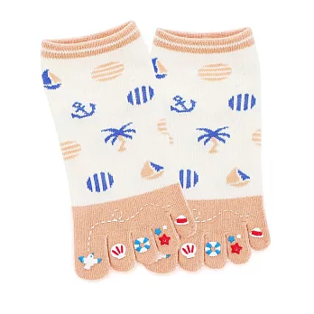 Blossom Gal日本進口渡假沙灘涼感紗五趾襪(共四色)膚