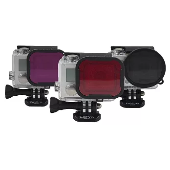 美國【Polar Pro】三合一套組-紅色、洋紅潛水濾鏡和一偏光鏡#P1016