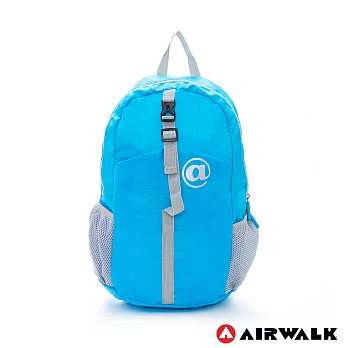 AIRWALK - 旅行運動必備可摺疊收納式雙肩包水藍