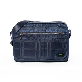 AIRWALK-羅馬格織紋紳士側背包藍