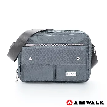 AIRWALK-菱形格紋側背包灰