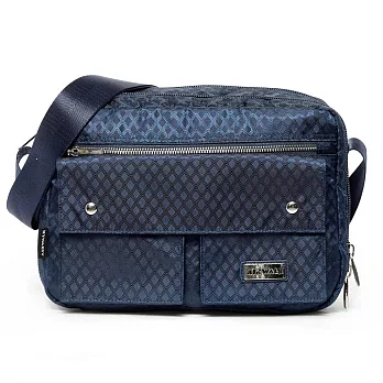 AIRWALK-菱形格紋側背包藍