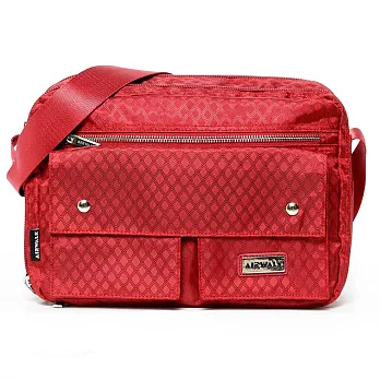 AIRWALK-菱形格紋側背包紅