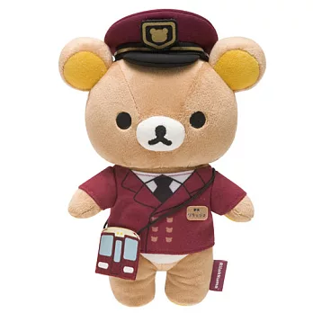 第一代限定Rilakkuma x Hankyu拉拉熊阪急電車聯名系列公仔(S)。紅色制服