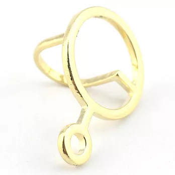 英國品牌NATKIEL - 歐美簡約圈圈造型戒指(金色)