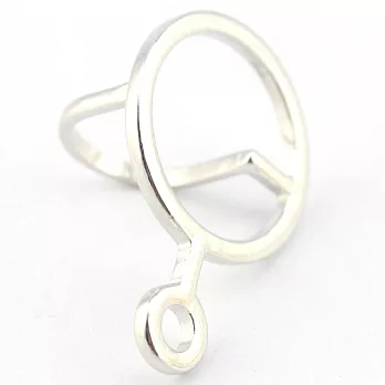 英國品牌NATKIEL - 歐美簡約圈圈造型戒指(銀色)