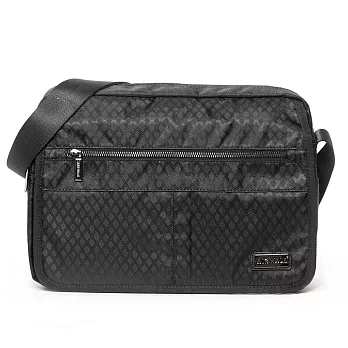 紳士流線系列側背包 黑色