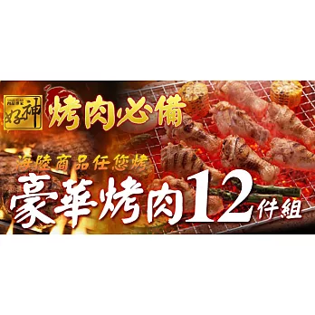 【好神】夏季烤肉趴豪華海陸烤肉12件組合