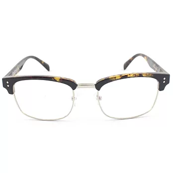 英國品牌NATKIEL - 個性半框琥珀紋質感平光眼鏡