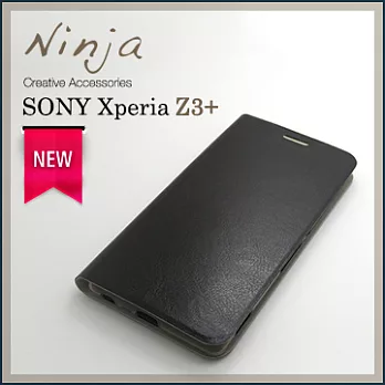 【東京御用Ninja】Sony Xperia Z3+經典瘋馬紋保護皮套（黑色）