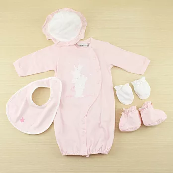 【愛的世界】純棉兩用嬰衣禮盒-台灣製-3M淺粉色