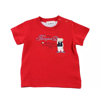 【愛的世界】小熊圖案T恤-台灣製-95紅色