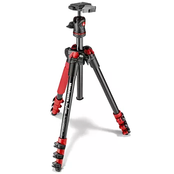 Manfrotto befree 自由者旅行腳架三腳架套組-彩色版/紅色