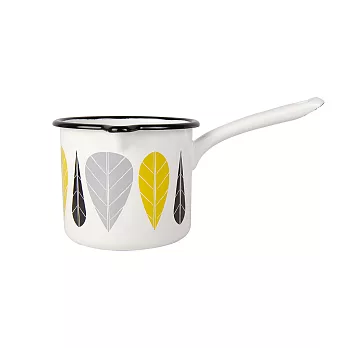 [Muurla]黃葉脈琺瑯單柄牛奶鍋