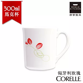 【美國康寧 CORELLE】匈牙利玫瑰日式陶瓷350ml馬克杯(日本製)-509RST