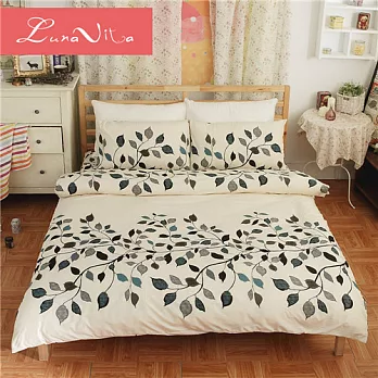 【Luna Vita】鑽石絨-愛家 超細摩毛纖維 雙人四件式床包組