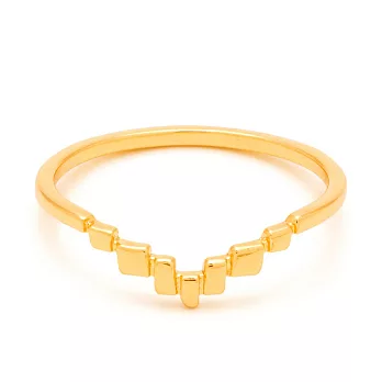 Gorjana Faryn 勝利V造型 金色戒指 時尚幾何設計 尾戒 指尖戒 指節戒
