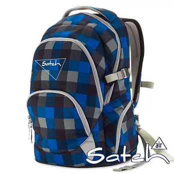 satch air 背包藍灰格紋