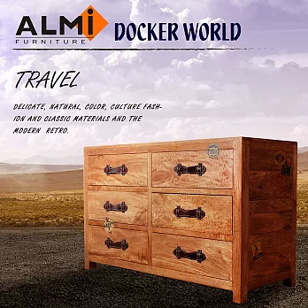 【ALMI】DOCKER WORLD- DOBW COMMODE 六抽收納櫃