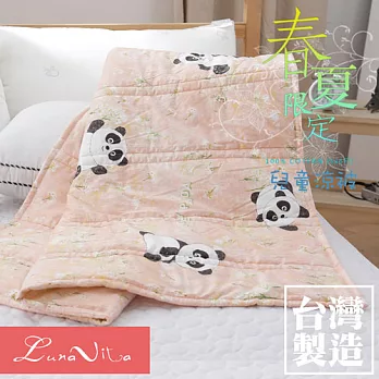 【Luna Vita】台灣製造 100%精梳純棉兒童涼被-圓圓是女生