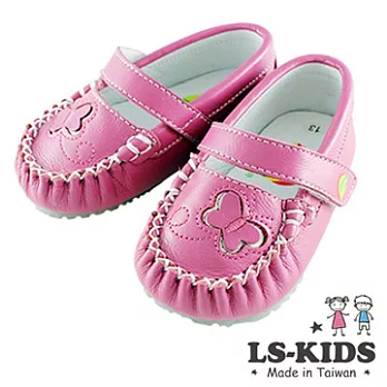 【LS-KIDS】手工精緻學步鞋-氣質蝴蝶包鞋系列-紫紅15號