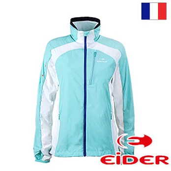 法國【EiDER】女防風抗水抗UV超輕夾克/EIT2503S水藍/純白