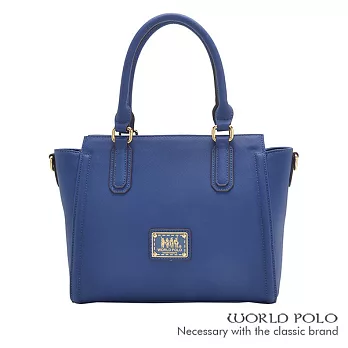 WORLD POLO．世界保羅 - 深色誘惑系列兩用方形購物包- 藍色