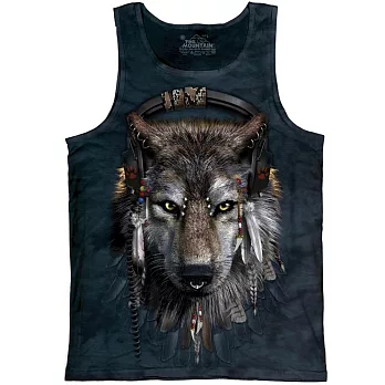 【摩達客】美國進口The Mountain DJ狼 休閒男背心環保純棉 [現貨+預購]M大人版