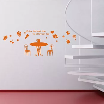 《Smart Design》創意無痕壁貼◆午茶時光無橘