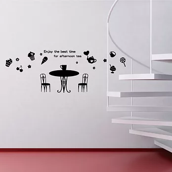 《Smart Design》創意無痕壁貼◆午茶時光無黑