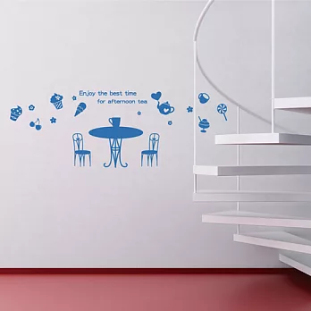 《Smart Design》創意無痕壁貼◆午茶時光無藍