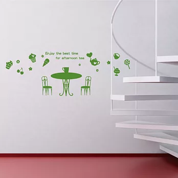 《Smart Design》創意無痕壁貼◆午茶時光無綠