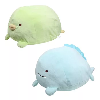 San-X 角落生物毛絨趴姿大公仔玩偶40cm。兩款可選企鵝(綠色)