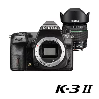 PENTAX K-3II+SMC DA18-55WR 防滴單鏡組(公司貨)☆送原廠相機包經典黑