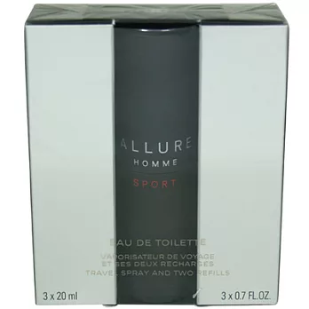 CHANEL香奈兒 Allure Homme男性運動隨身淡香水(3*20ml)