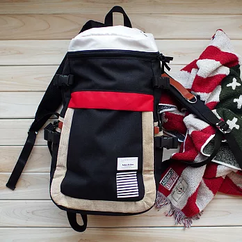 【Flightline】紅黑武士 郵筒復刻 多功能背包 折疊包蓋 雙肩包 電腦包(中號)