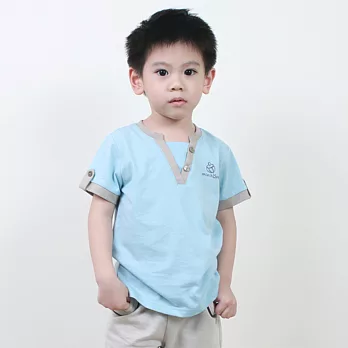 【minihope】V字領開釦上衣90水