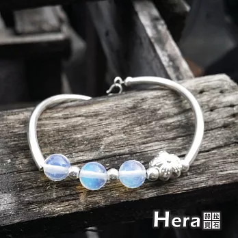 【Hera】925純銀手作蛋白石圓珠梅花手環/手鍊(蛋白石)